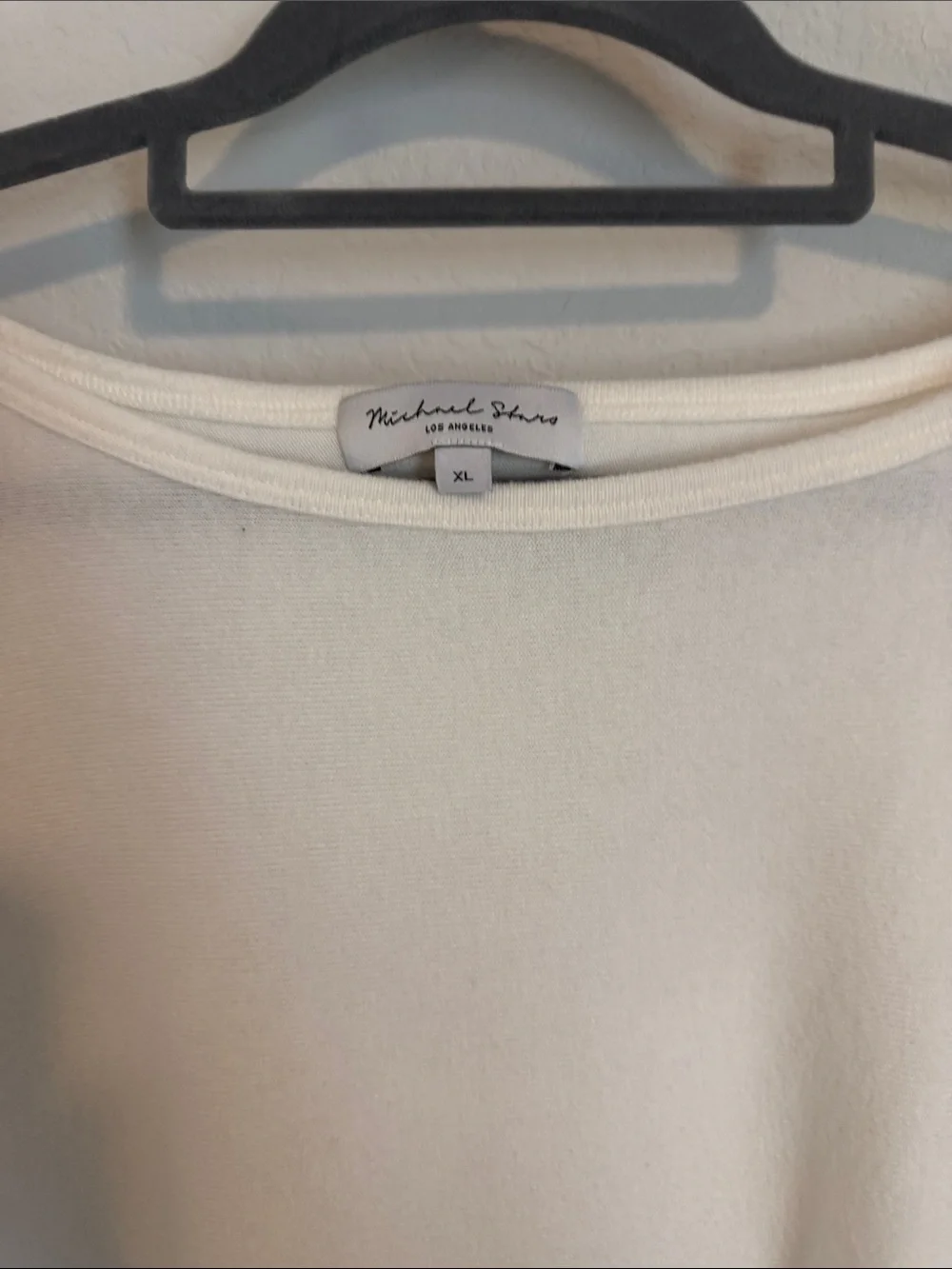 Michael Stars White Dolman Sleeve Pullover